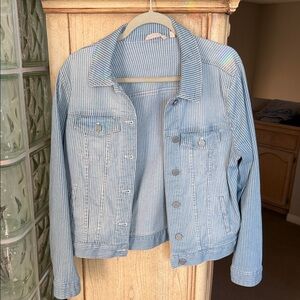 denim striped jacket